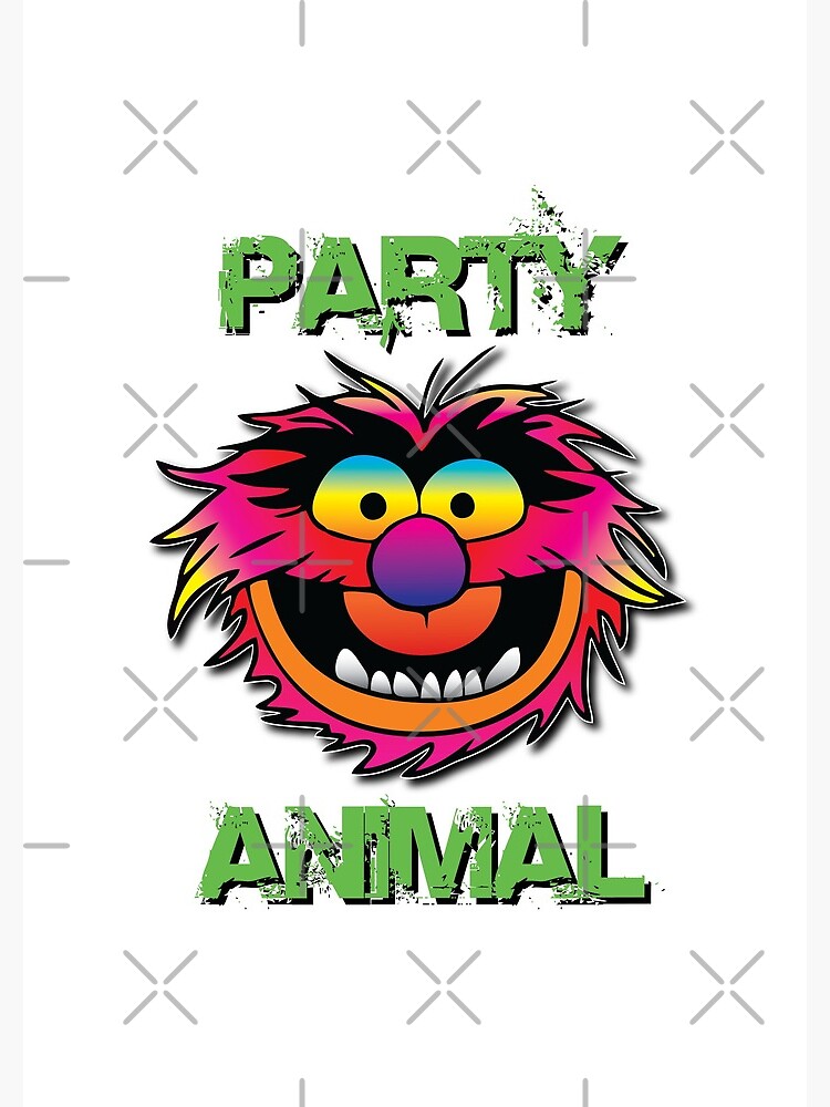 "Party Animal Muppet - Green" Spiral Notebook by Hunter54nz | Redbubble