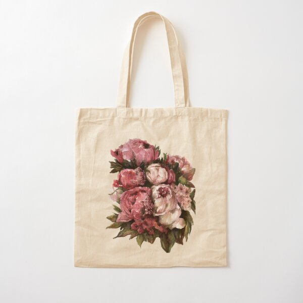 Peony Bouquet Cotton Tote Bag