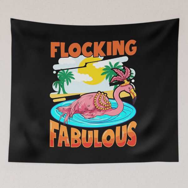 Item preview, Cute Flocking Fabulous Flamingo Confidence Pun designed and sold by perfectpresents.
