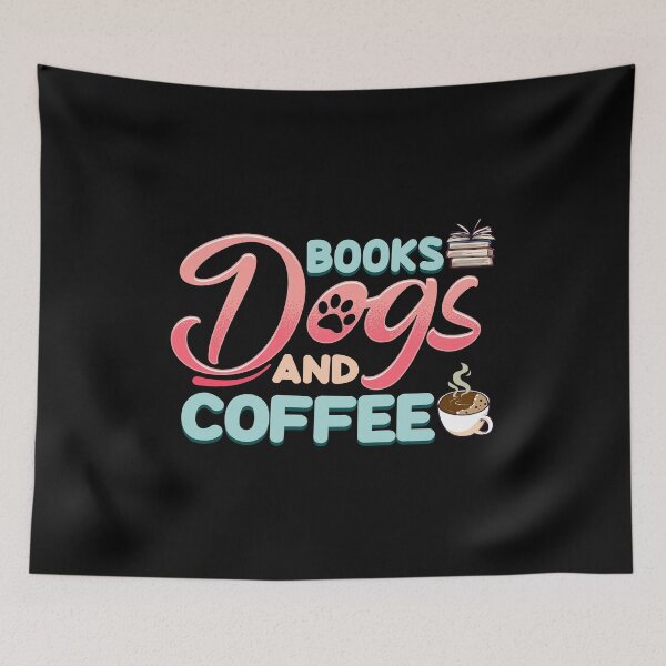 Item preview, Cute & Funny Books Dogs and Coffee Bookworm designed and sold by perfectpresents.