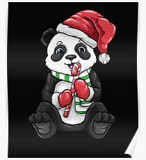 Panda Bear Kids Christmas Gift Sweet Panda Poster
