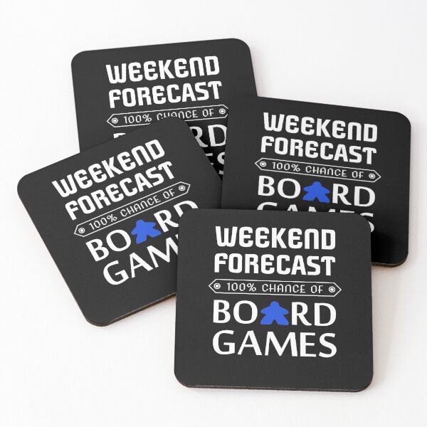 Item preview, Blue Meeple Weekend Forecast 100% Chance Of Board Games designed and sold by shadowisper.