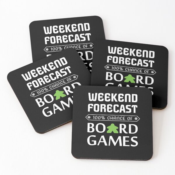 Item preview, Green Meeple Weekend Forecast 100% Chance Of Board Games designed and sold by shadowisper.