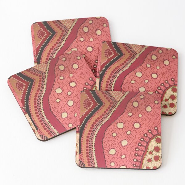 Item preview, Aboriginal dot art - Pink  river cell designed and sold by Melchime.