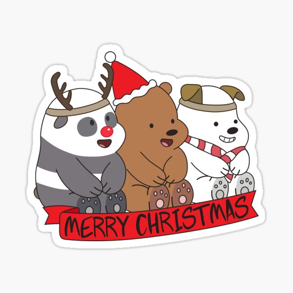 We Bare Bears Xmas Sticker