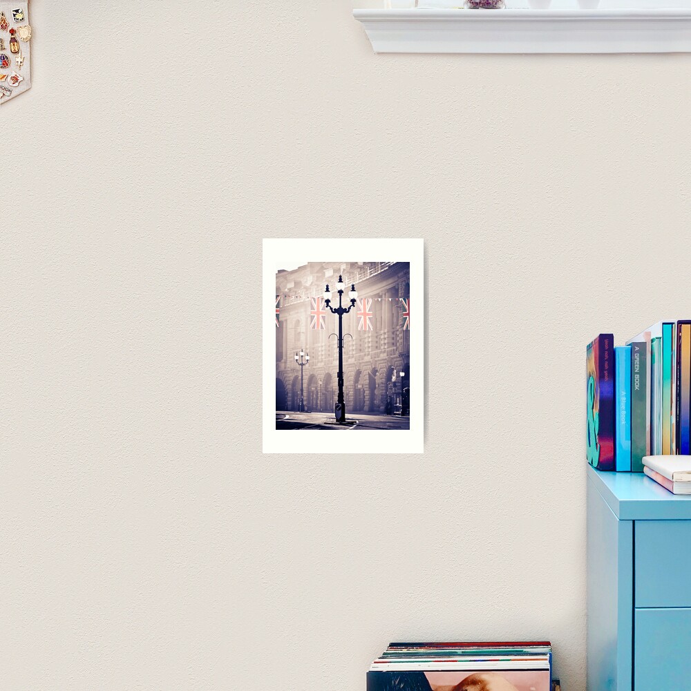 London. Regent Street. Royal Wedding Flags. Art Print