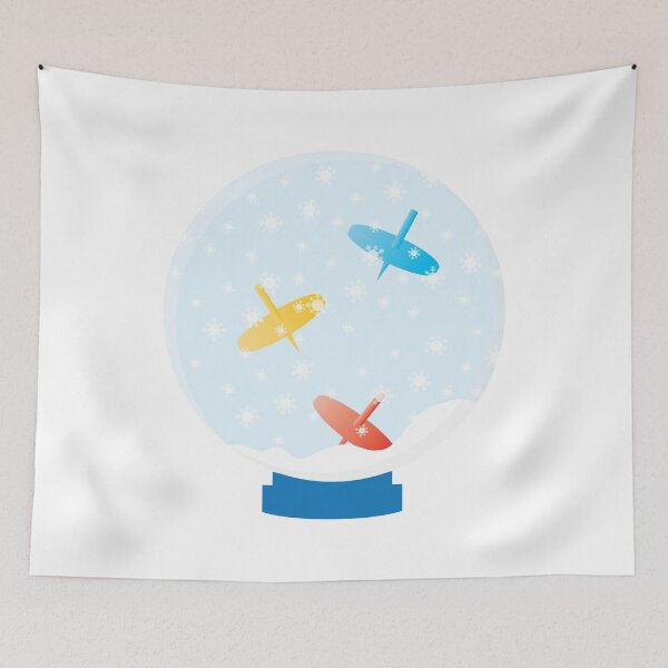 Aperçu de l'œuvre Globe de neige avec dreidels colorés créée et vendue par sigdesign.