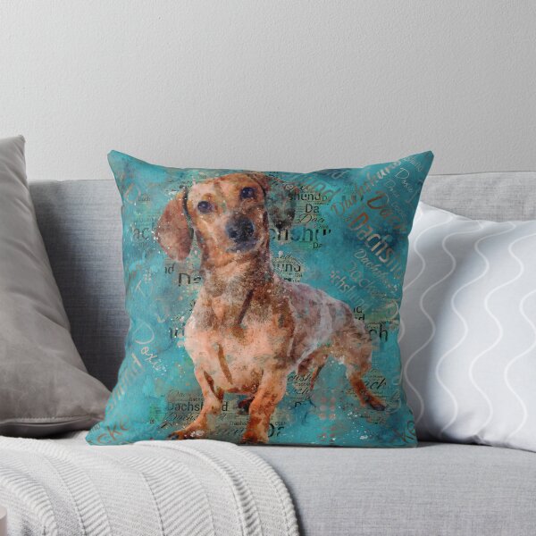 Item preview, Dachshund dog Mixed Media Art designed and sold by k9printart.