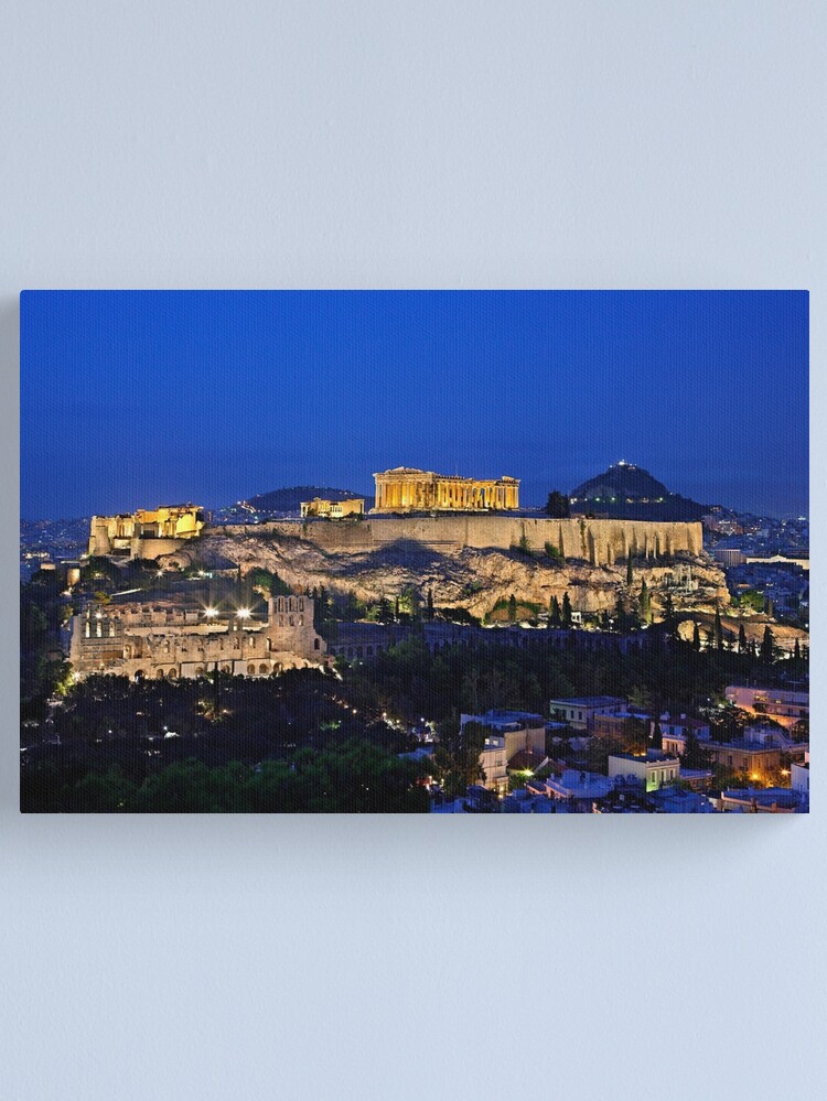 Thumbnail 2 of 3, Canvas Print, The Sacred Rock of Acropolis designed and sold by Hercules Milas.