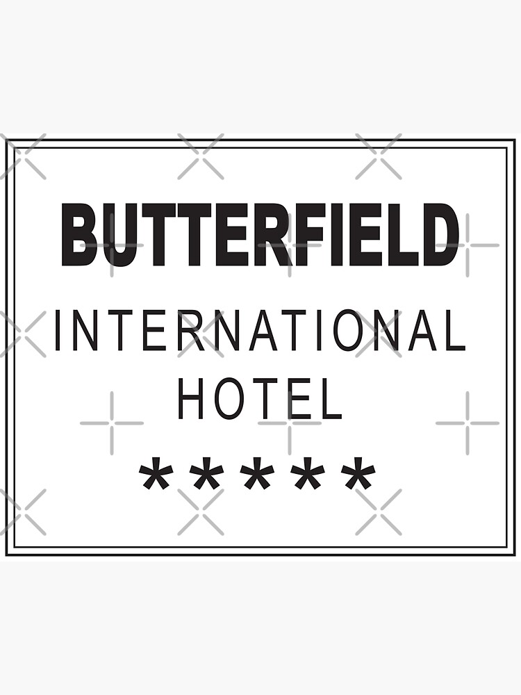 "Butterfield International Hotel" Sticker by ChrisOrton Redbubble