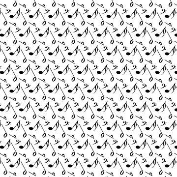 Artwork thumbnail, Musical Notes Pattern by Creativity in Bloom