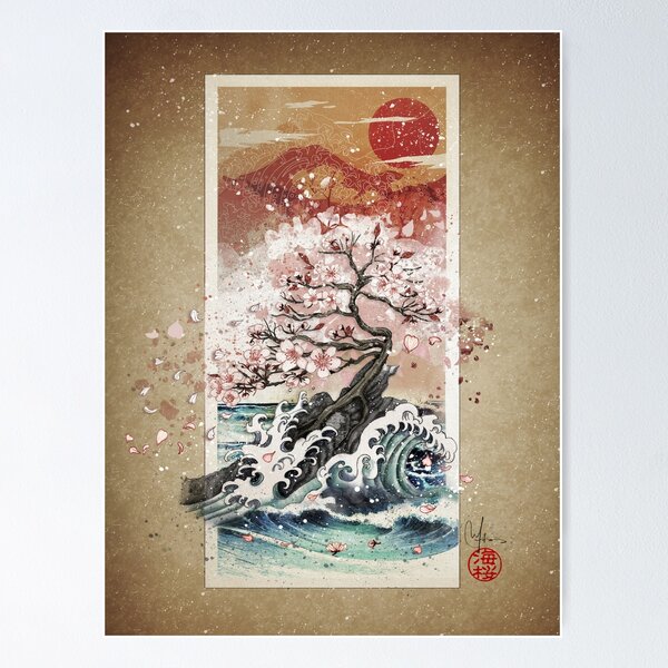 Item preview, Sakura blossom waves designed and sold by marineloup-art.