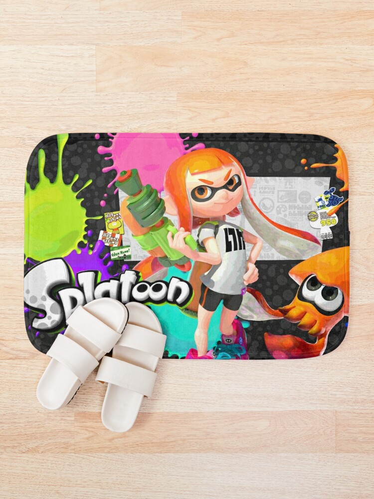 Splatoon Game Poster Bath Mat By Best5trading Redbubble - splatoon girl face roblox