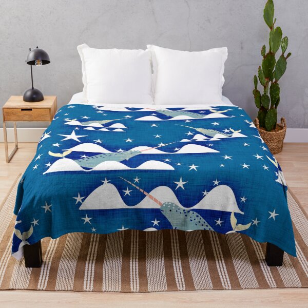 Item preview, Sea unicorn - Narwhal blue designed and sold by susycosta.