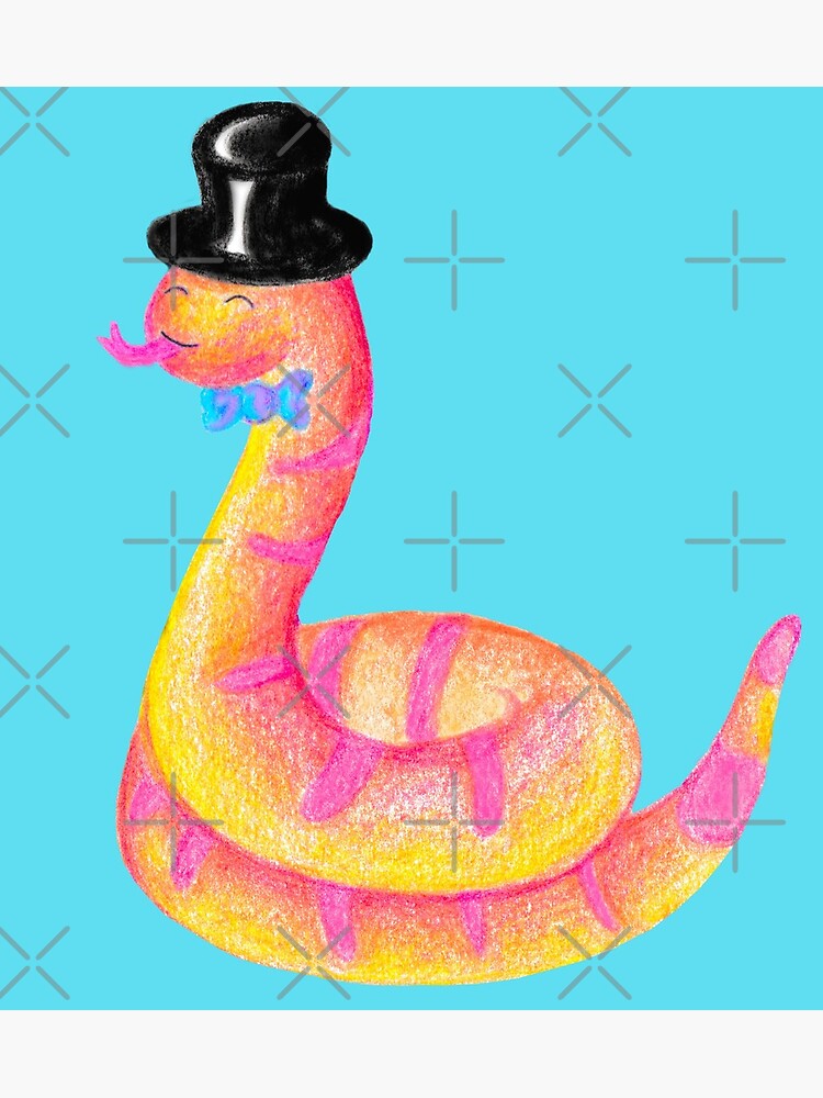 "Top Hat Snake" Poster by LucyTArtist Redbubble