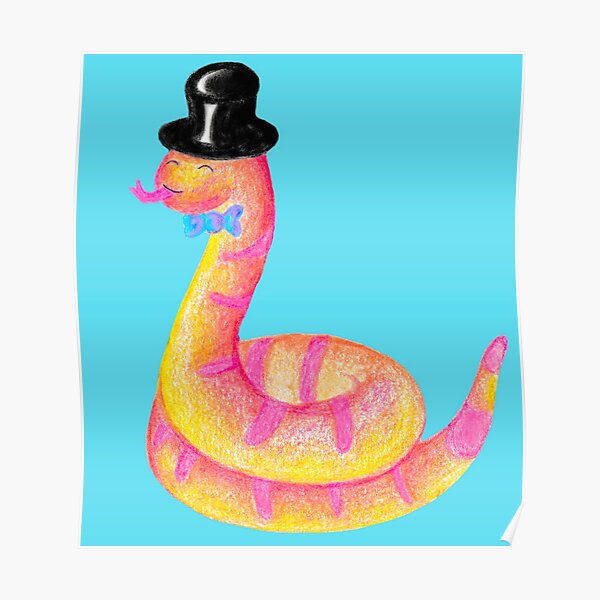 "Top Hat Snake" Poster by LucyTArtist Redbubble