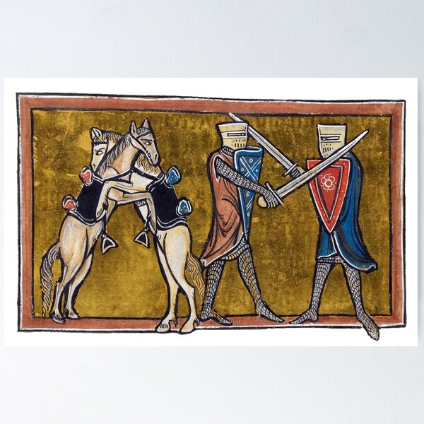 Item preview, Medieval Knights and Horses Fighting designed and sold by emovendo.