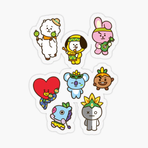 Bt21 Transparent Stickers for Sale