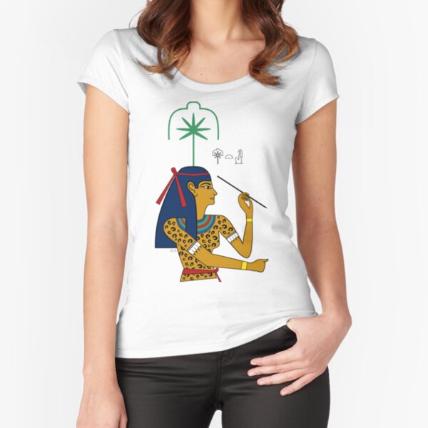 SESCHAT I Göttin Ägypten Schreiberin Tailliertes Rundhals-Shirt