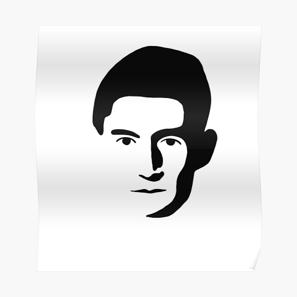 "Franz Kafka Minimal Stencil Portrait" Poster by isstgeschichte Redbubble