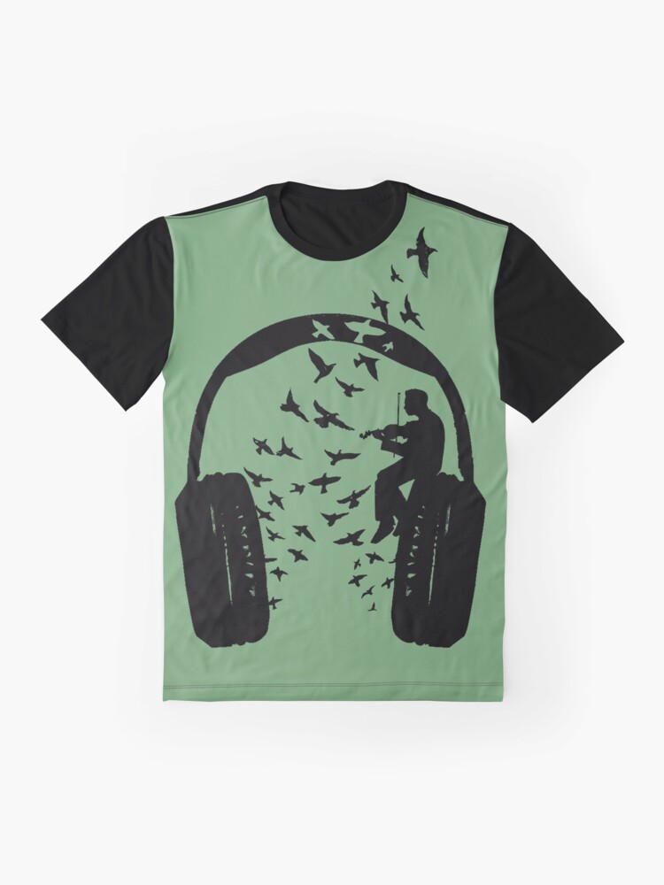 Alternate view of Headphone - Violin Graphic T-Shirt