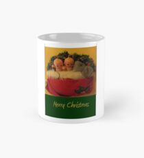 Merry Christmas - 2 Kewpies snuggling with Mouse in Santa Hat Mug