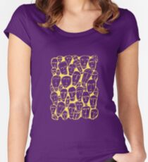 Caras amarillas Women's Fitted Scoop T-Shirt