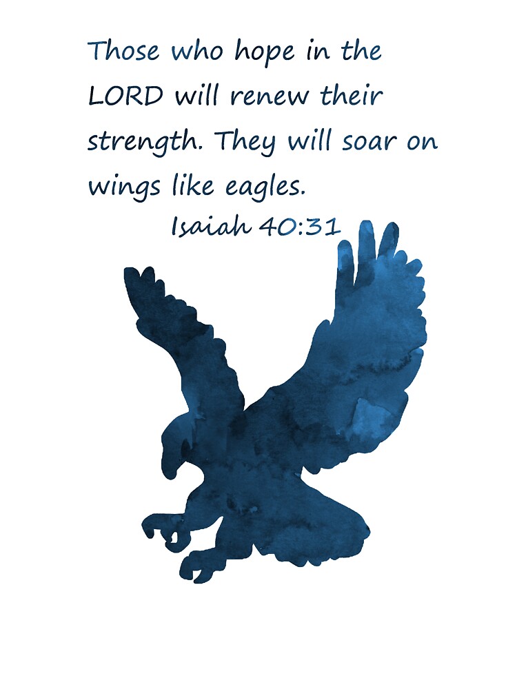 Isaiah 40:31 Tribal Eagle Verse  Men's Christian T-Shirt –