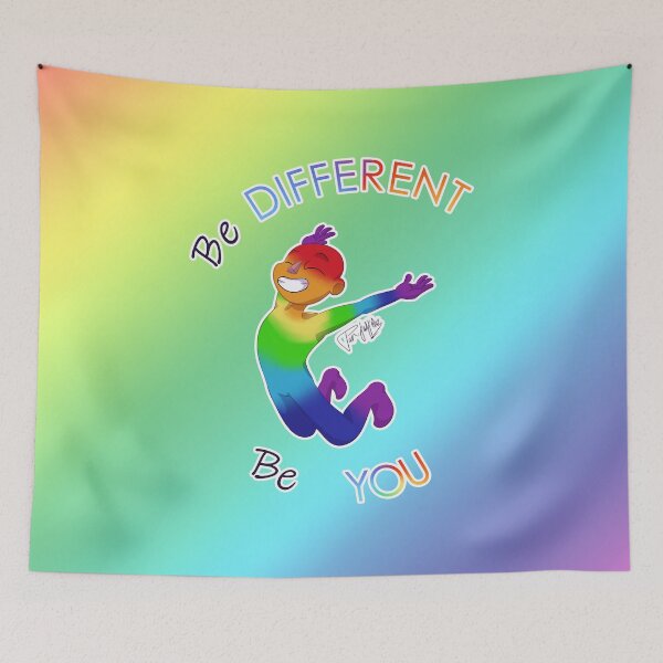 Item preview, PRIDE - be different, be you (rainbow version) designed and sold by Peter Houtman.