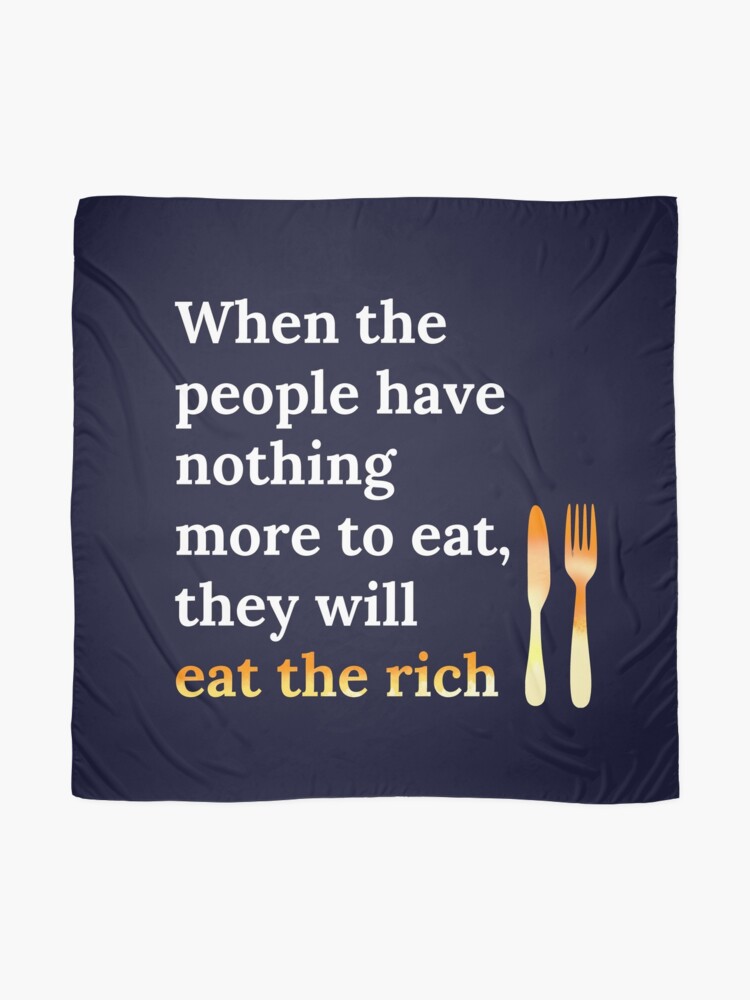 Thumbnail 2 of 3, Scarf, When the People Have Nothing More to Eat... designed and sold by tiokvadrat.