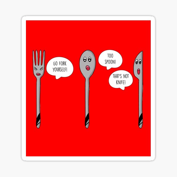 Item preview, Inappropriate cutlery    designed and sold by flywithherwings.