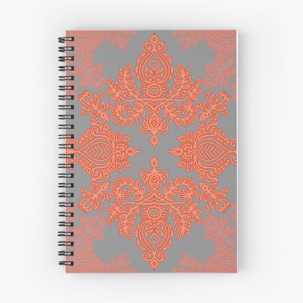 Item preview, Burnt Orange, Coral & Grey doodle pattern designed and sold by micklyn.