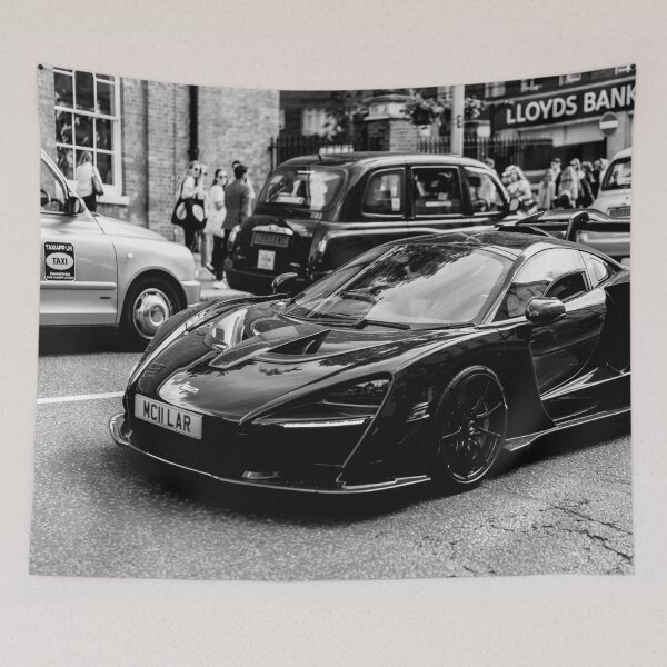 Item preview, London Souvenir Sports Car Black Taxi London Street Photography Art designed and sold by mamazita.