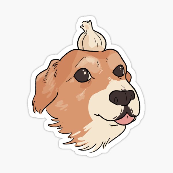 "Garlic dog" Sticker for Sale by abiwatson Redbubble