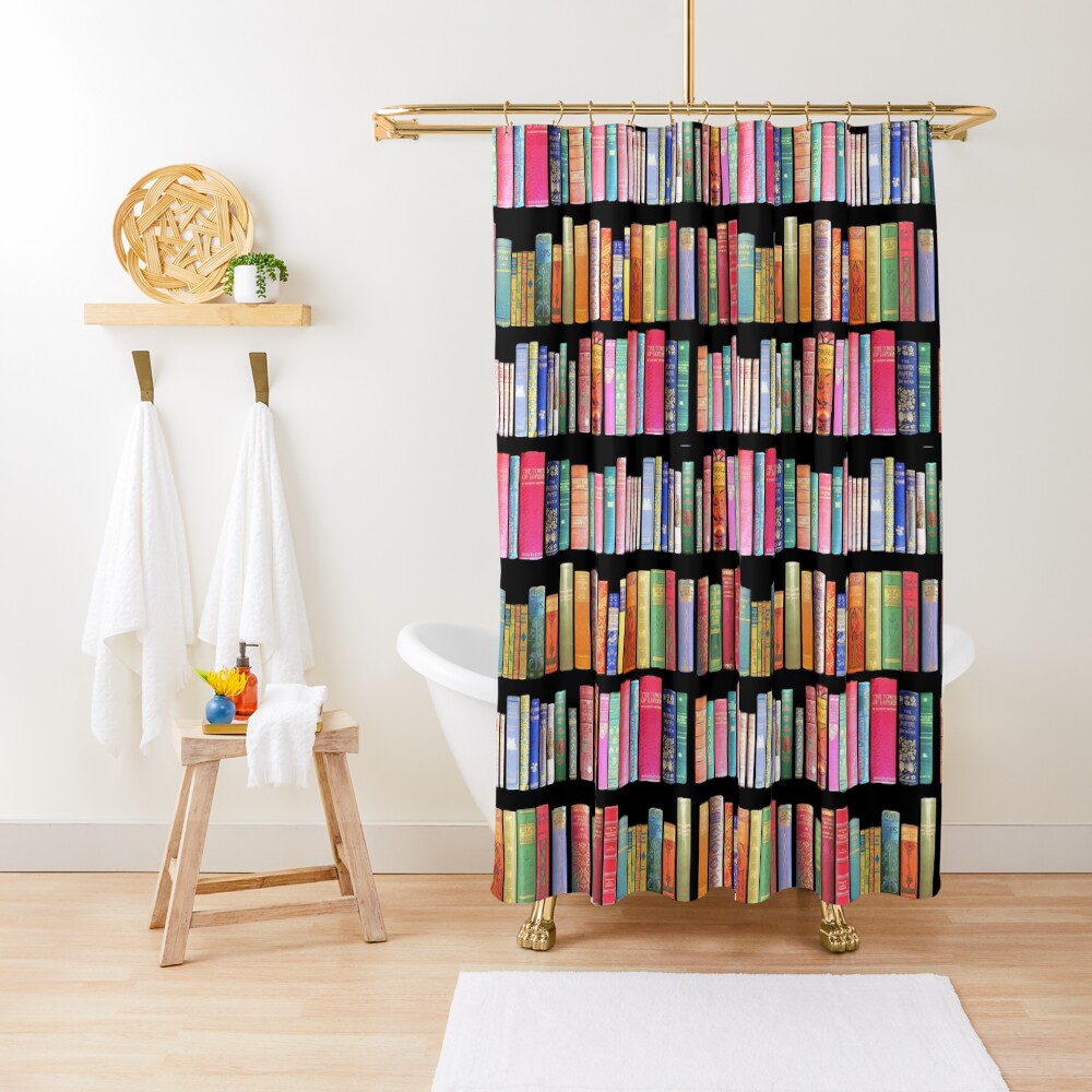 Bookworms Delight / Antique Book Library for Bibliophile Shower Curtain