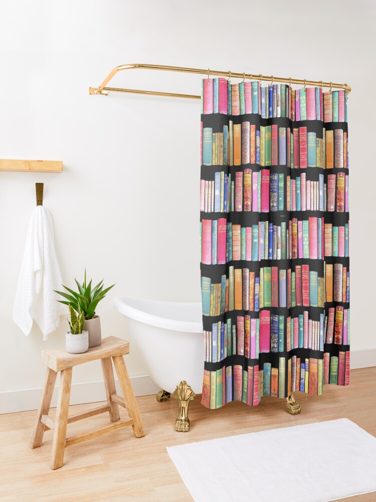 Alternate view of Bookworms Delight / Antique Book Library for Bibliophile Shower Curtain
