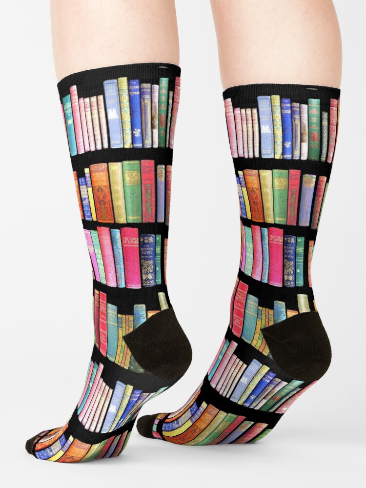Alternate view of Bookworms Delight / Antique Book Library for Bibliophile Socks