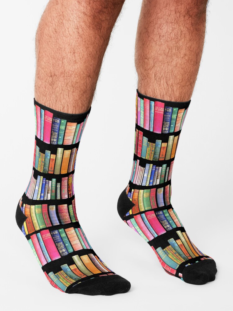 Alternate view of Bookworms Delight / Antique Book Library for Bibliophile Socks