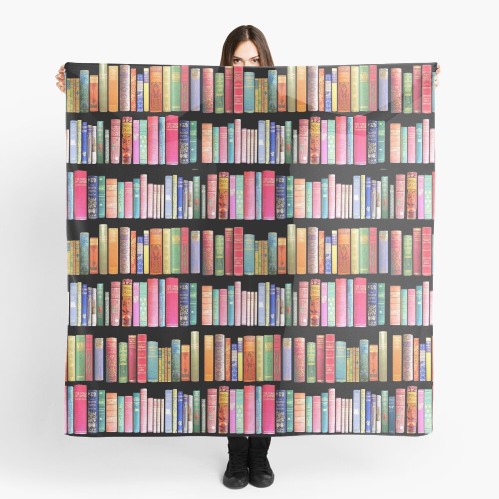 Bookworms Delight / Antique Book Library for Bibliophile Scarf