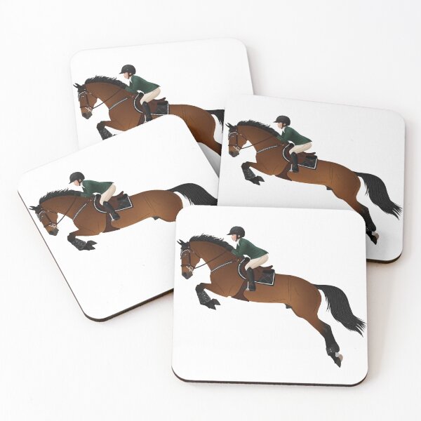 Item preview, Bay Warmblood Jumper and Rider - Equine Rampaige designed and sold by equinerampaige.