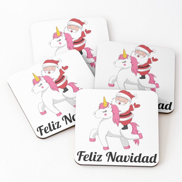 Item preview, santa claus montando unicornio feliz navidad designed and sold by atevern.