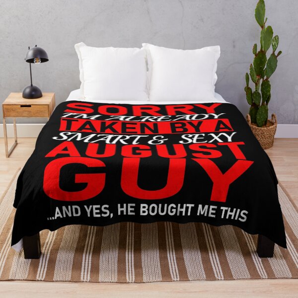 Item preview, Sorry I'm Already Taken By Smart and Sexy August Guy - Valentine's Day and Relationship Anniversary  Couple Matching Gift Ideas designed and sold by ASClothDesign.