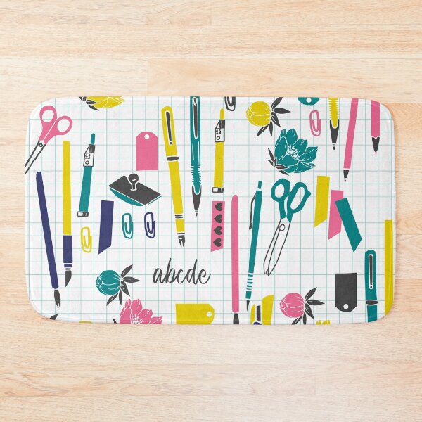 Item preview, Yellow Pink and Blue School Teacher Print - Back to school essentials designed and sold by kapotka.