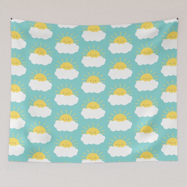 Item preview, Kawaii sun and cloud designed and sold by OkihanaShop.
