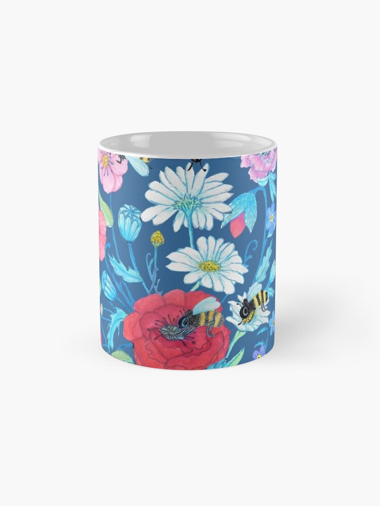 Alternate view of Honey bee, Summer Floral Mug