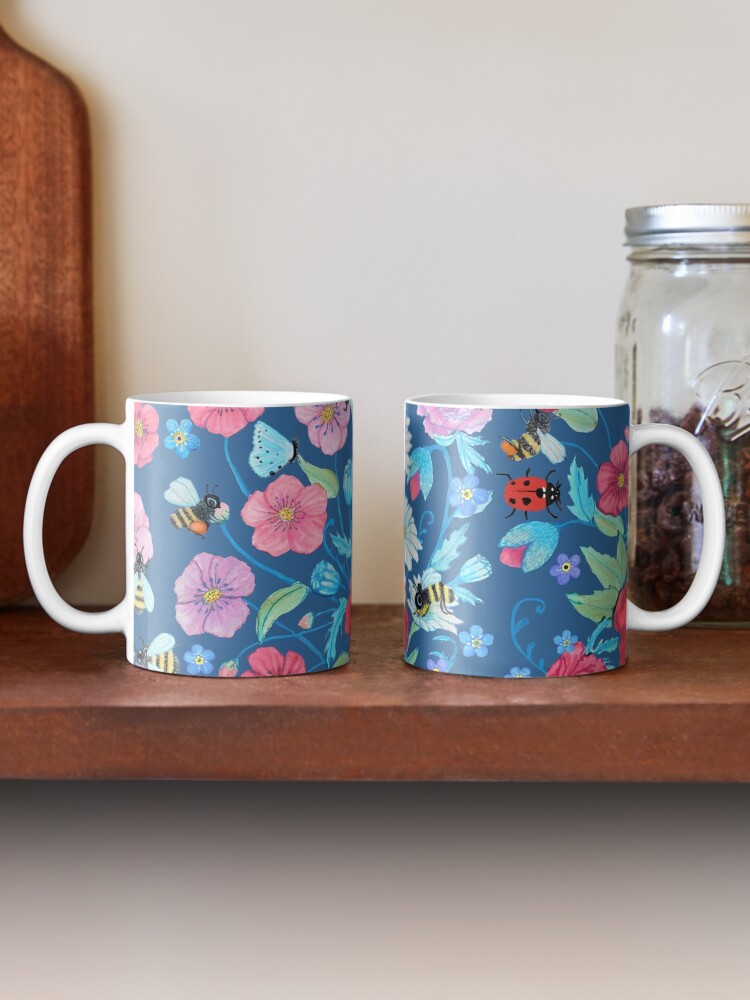 Alternate view of Honey bee, Summer Floral Mug