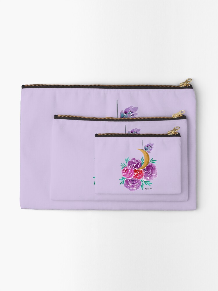 Alternate view of Floral Moon Zipper Pouch
