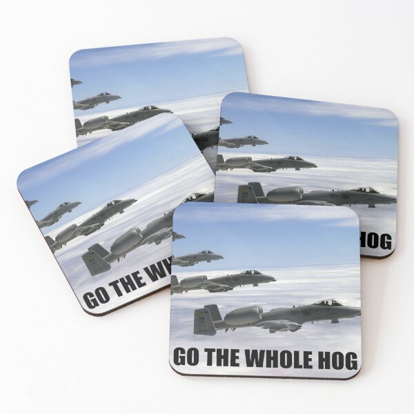 A-10: Go the whole Hog Coasters (Set of 4)