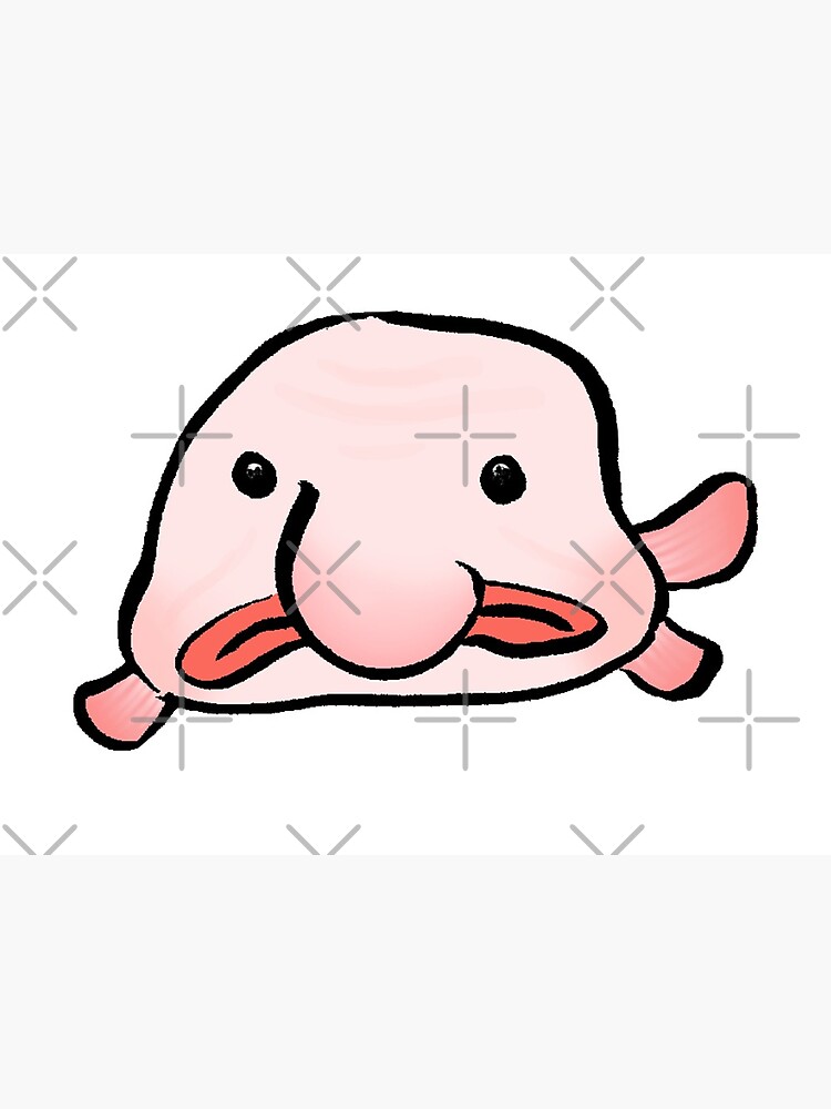 This is my happy face - blob fish Art Board Print for Sale by  BumbleBearArtUK