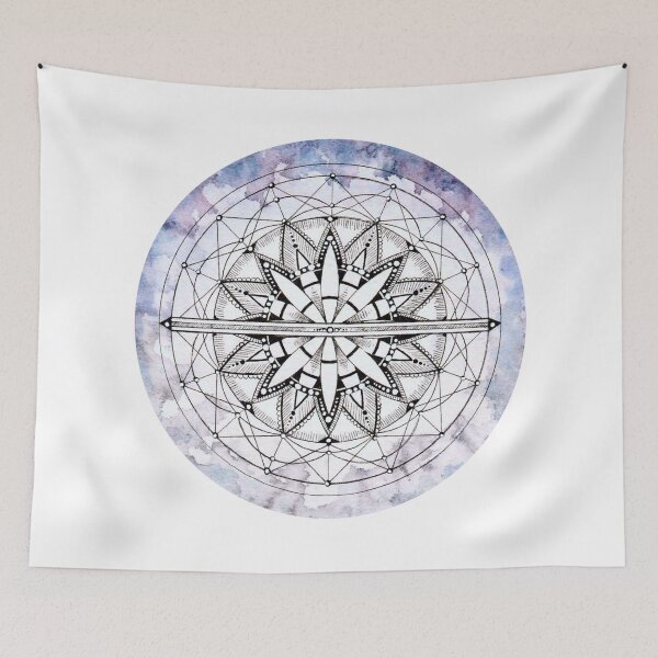 Item preview, Watercolor Fluorite Mineral Mandala designed and sold by alubner.